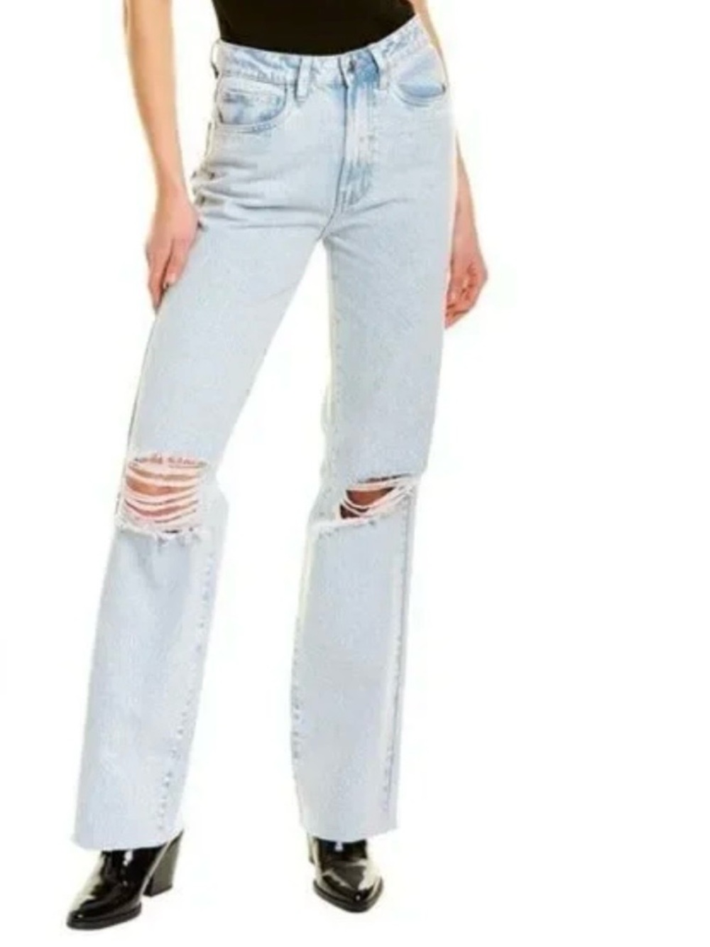 WeWoreWhat Distressed High Rise Dad Jeans